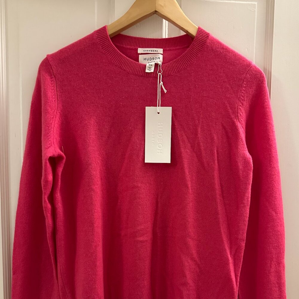 HUDSON NORTH CASHMERE sweater long sleeve crew neck, size M
